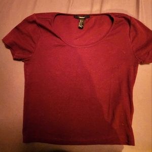 Maroon crop top